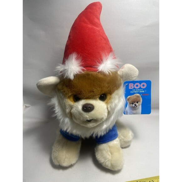 GUND The World’s Cutest Dog Boo Garden Gnome Stuffed Animal Plush Red Blue 12 in - Picture 1 of 7